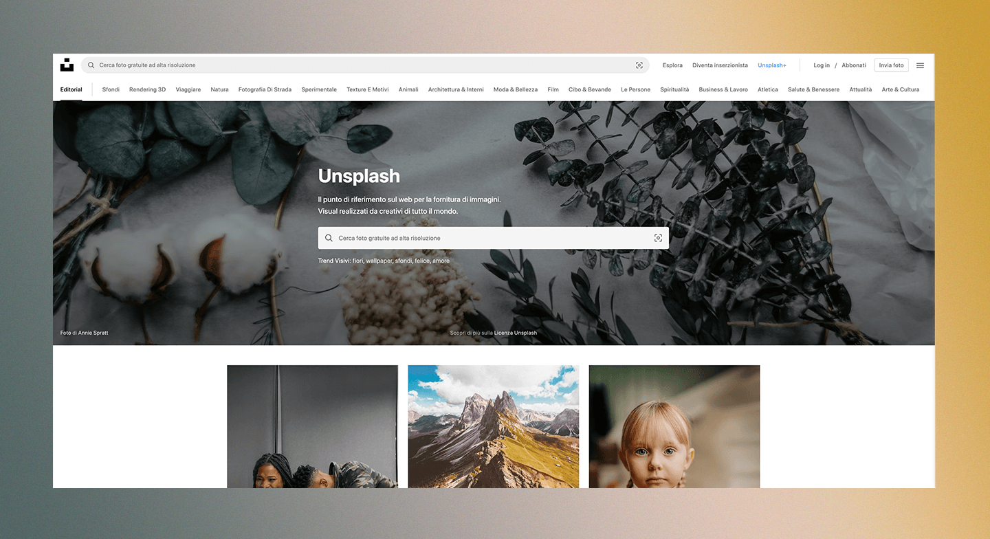 Risorse social 2023 Unsplash